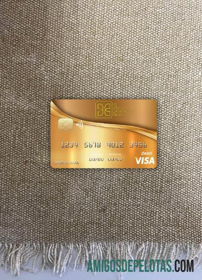 Frente de foto do cartão Visa do Banco Nacional de Cuba baixar para verificação